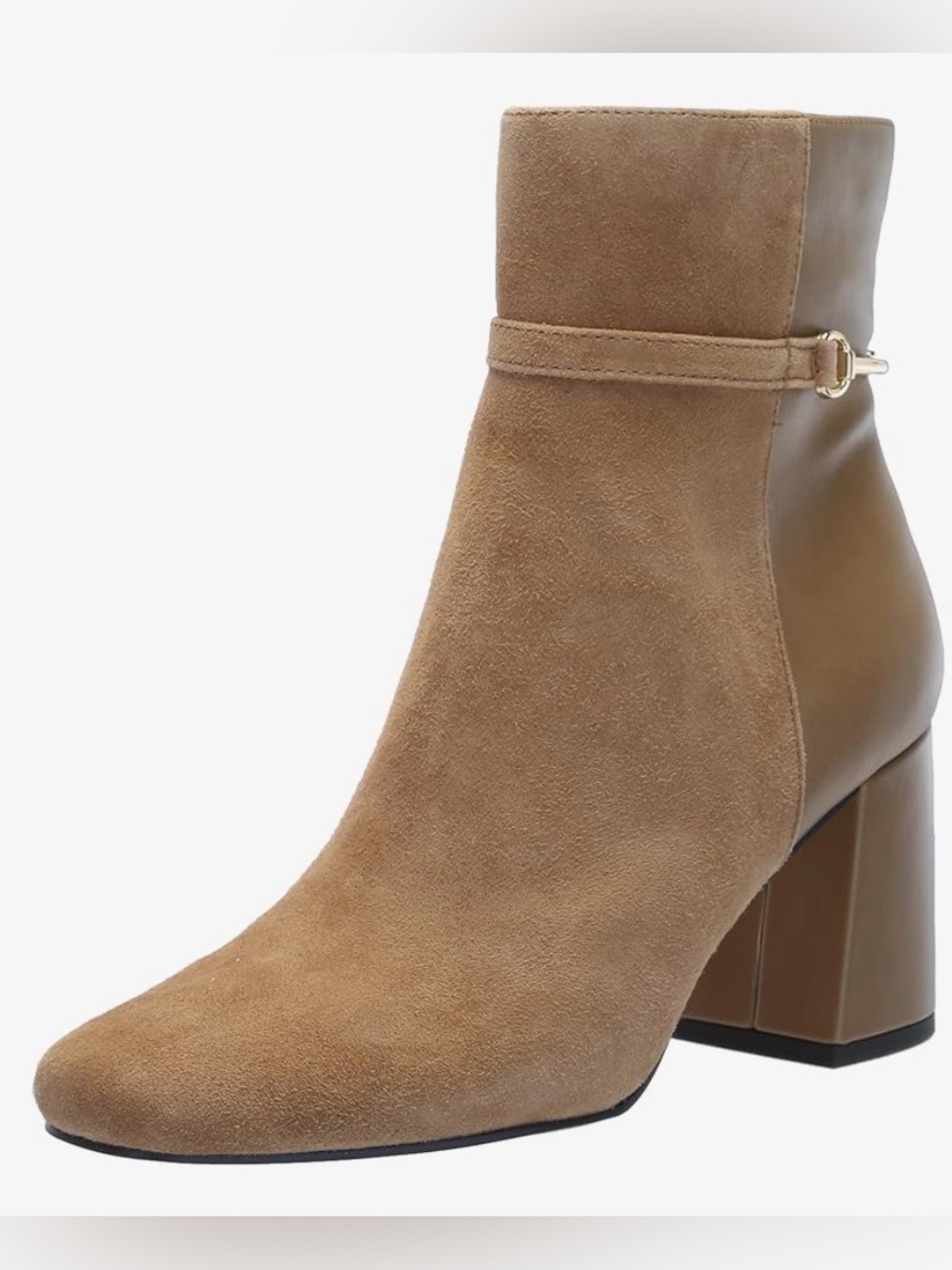 Bella Vita Tan Suede & Leather Block Heel Ankle Booties. Women’s Size 9